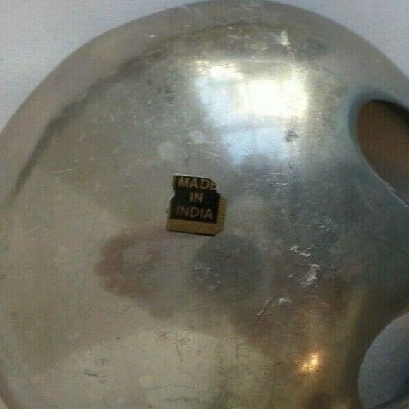 Vintage Silver Christmas Tree Salad Serving Fork & Spoon Made In India Metal - Picture 5 of 5